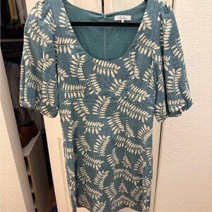 Parker Pale Blue Patterned Dress